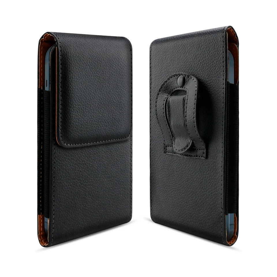 Cell Phone Holster Pouch Leather Wallet Belt Clip Loop Case For Samsung S23 S22 - Image 2 of 4