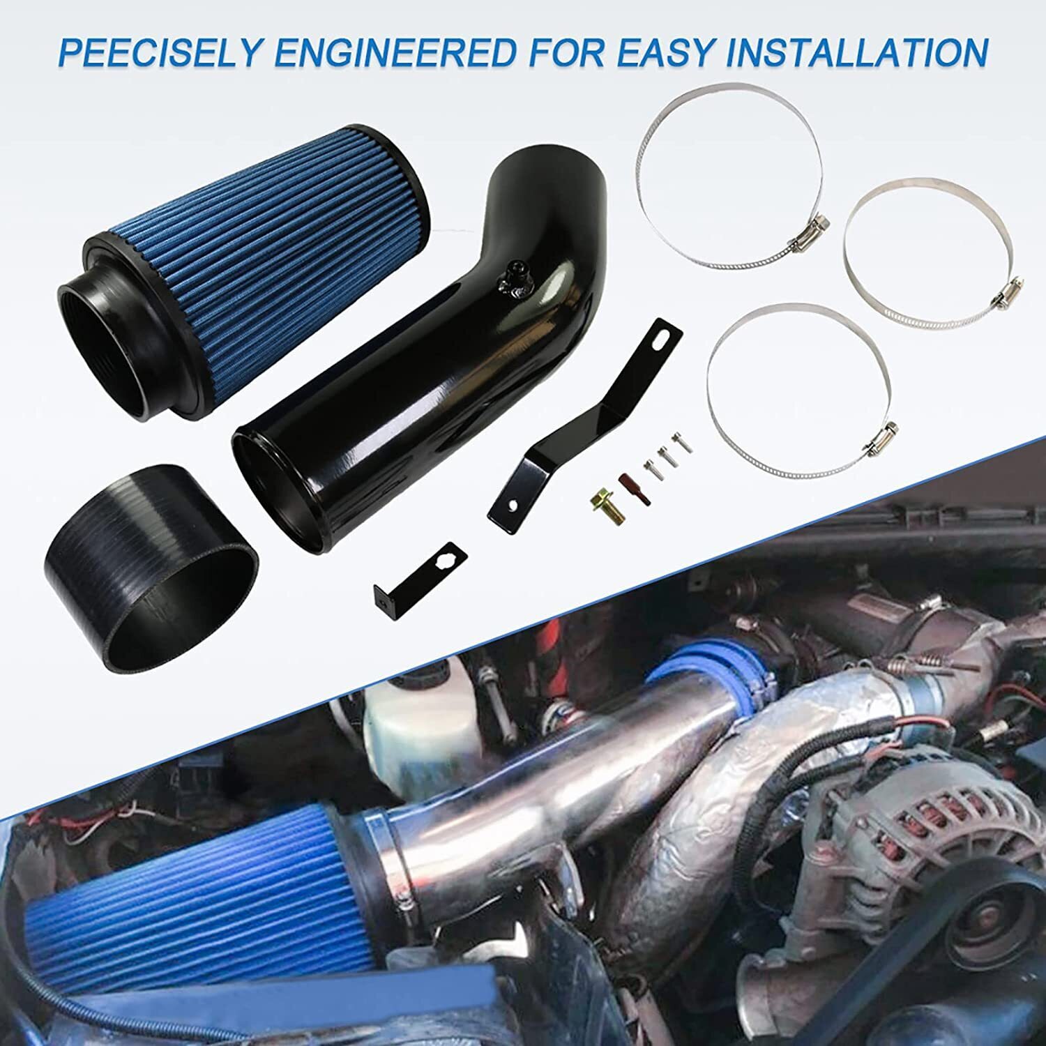 Cold Air Intake Tube & Filter For Ford F250/350/450 F-250 7.3L Diesel 1999-2003