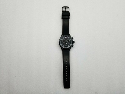 TIMEX THE WATERBURY CHRONOGRAPH DATE BLACK LEATHER MEN'S WATCH