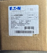 Eaton CSR2100N Main Breaker 100A 240V 2-Pole (Qty:1)