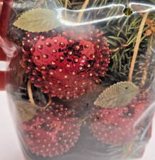 Sulyn Holiday Time HOLIDAY APPLES Fruit Vtg Sequin Bead Christmas Ornament Kit