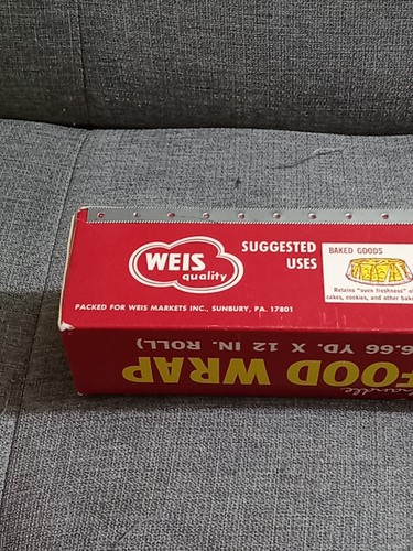 Envoltura de comida transparente de calidad Weis vintage nuevo de lote antiguo 200 pies cuadrados - Imagen 6 de 7