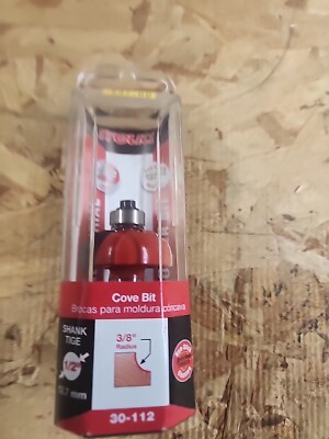 Freud 30-112 3/8" Radius Cove Router Bit With 1/2" Shank - Upward Shear Angle For Smooth Woodworking Cuts