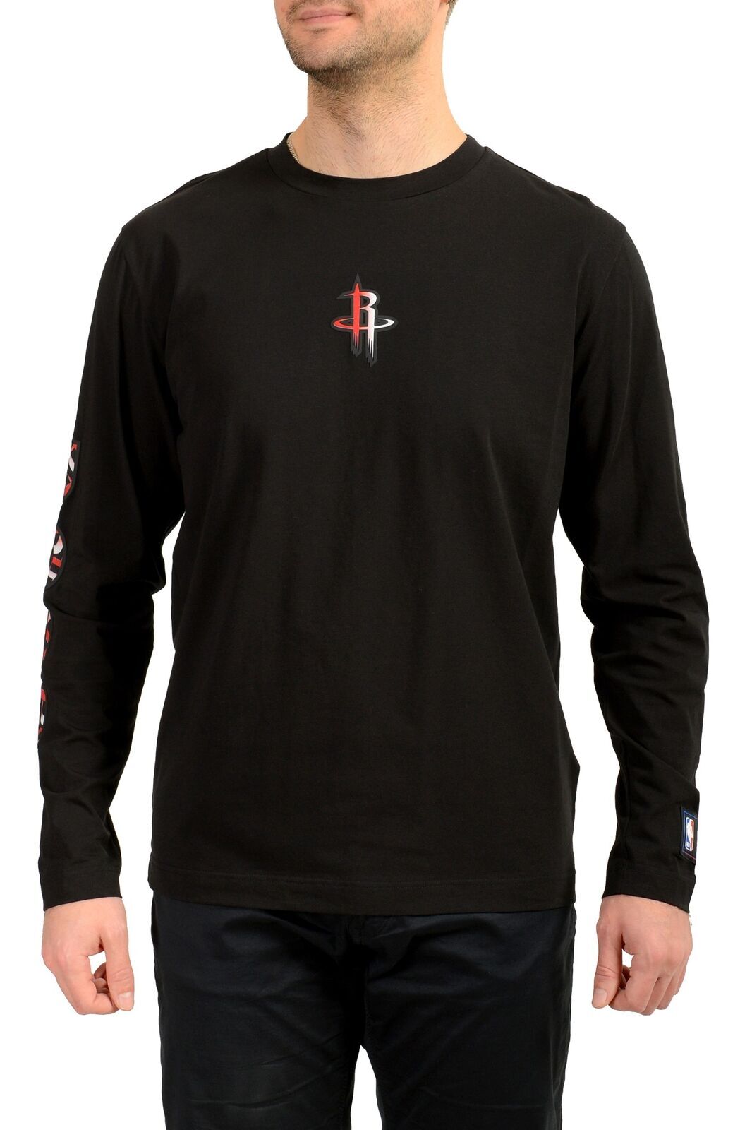 Мужская футболка Hugo Boss X NBA ThreeSixty_2 черного цвета с длинным рукавом US M IT 50