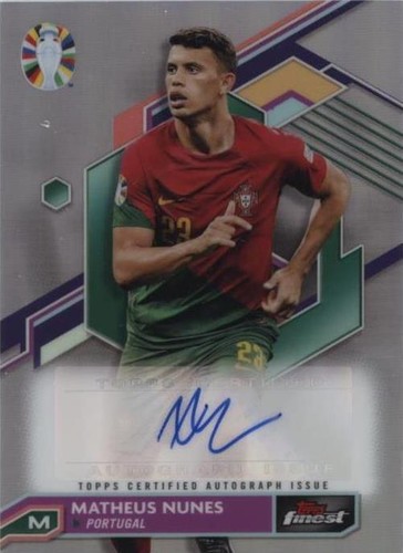 2023 Topps Finest Road To Euro 2024 Portugal Matheus Nunes Auto