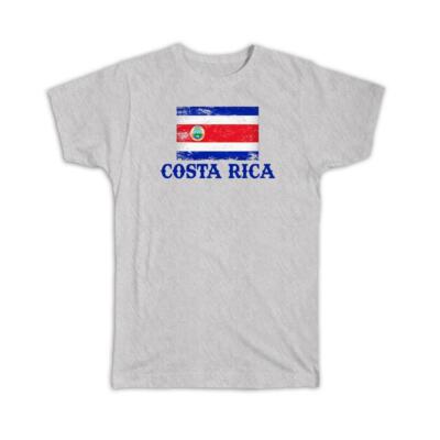 Gift T-Shirt : Costa Rica Distressed Flag Patriotic Rican Expat Country