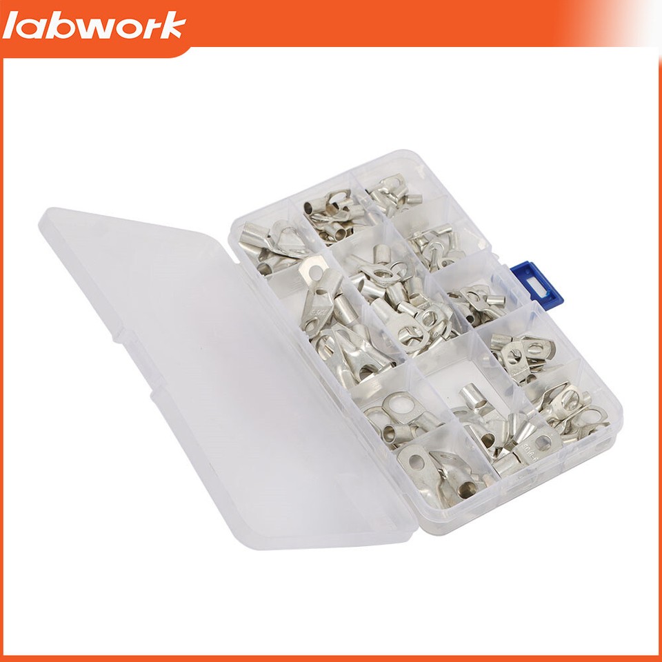240/170Pcs Cable Lug Ring Battery Copper Tube Connector Kits Terminal
