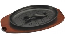 Sunnex Cast Iron Oval Sizzle platter 23cm X 13cm (pair)