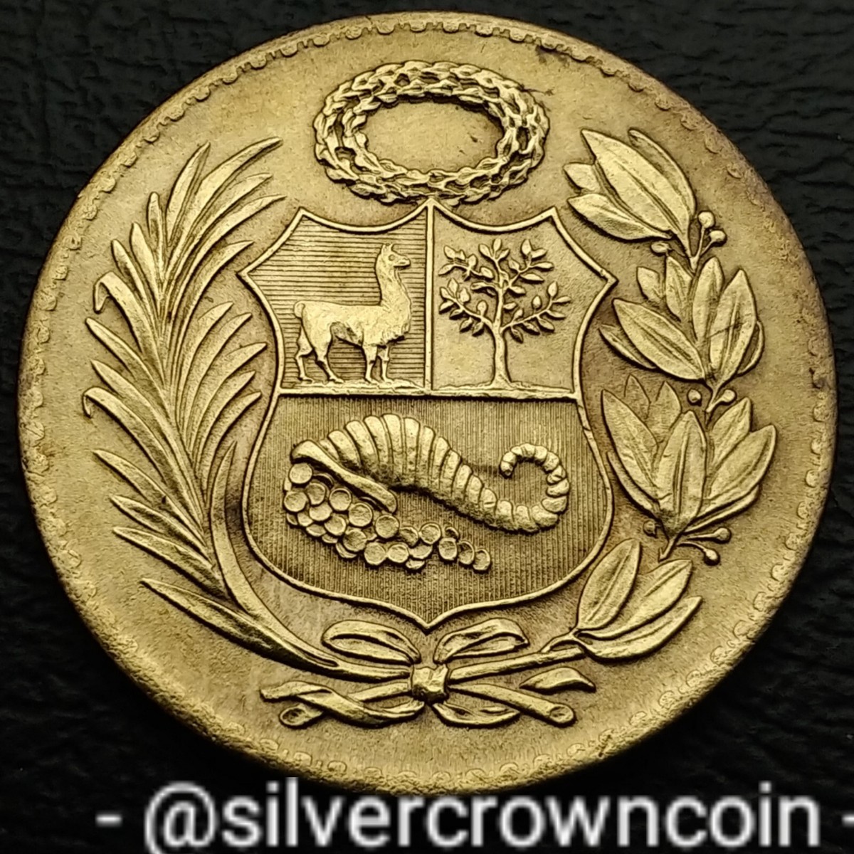 Peru 🇵🇪 1/2 Sol de oro 1960. KM#220.5 Brass Half Dollar coin