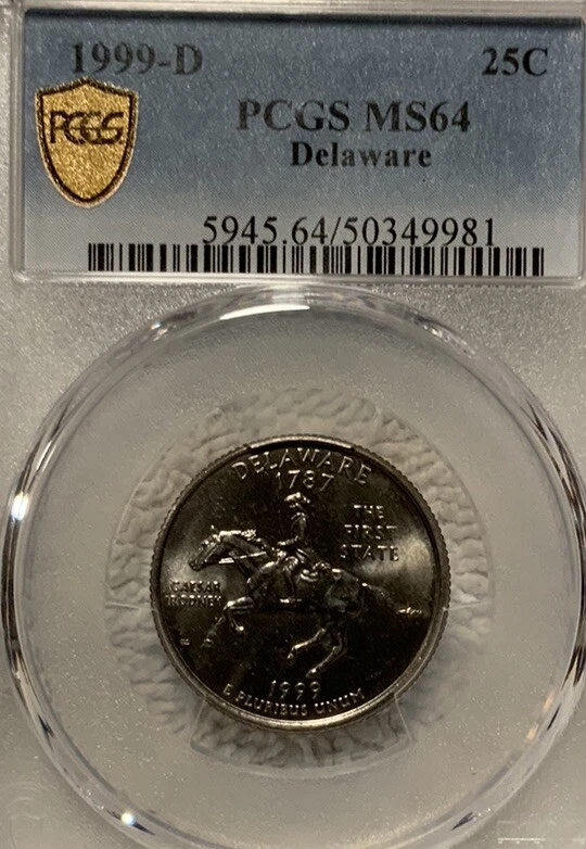 1999 D Delaware State Quarter MS 64 Uncirculated - Image 2 of 2