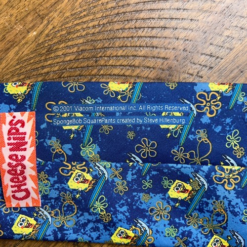 Spongebob Squarepants Neck Tie Vintage Nickelodeon 2001 Promo Cheese Nips - Picture 7 of 8