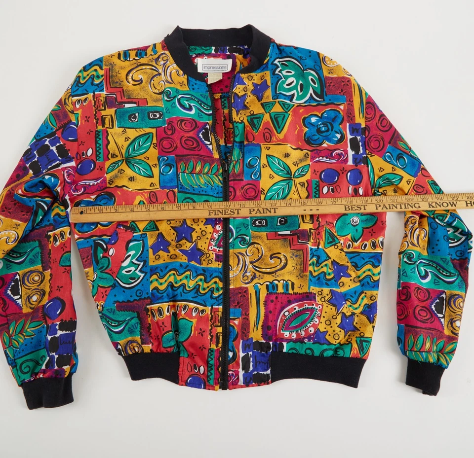 Chaqueta Impressions Of California Talla 8 colorida ropa de calle vintage años 90 Foto 2 de 4