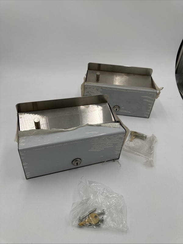 ASI Commercial Wall Mount Ash Tray Outdoor Smoking Area Stainless Steel Lot Of 2