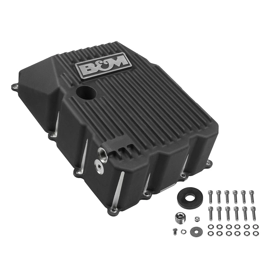 Pan de transmisión profunda 70393 B&M Hi-Tek - aluminio - Toyota - negro Foto 2 de 4