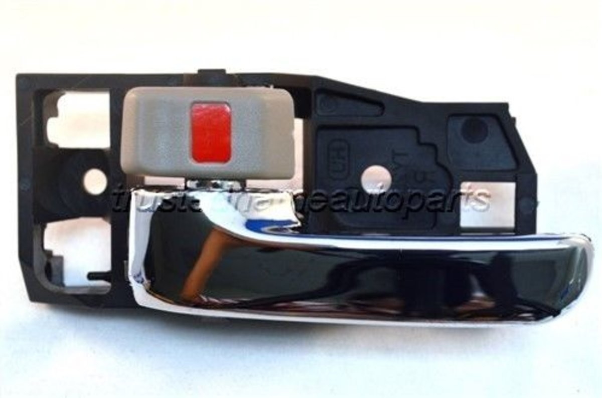 fits 2003 to 2009 Lexus GX470 Interior Door Handle Left Chrome Beige