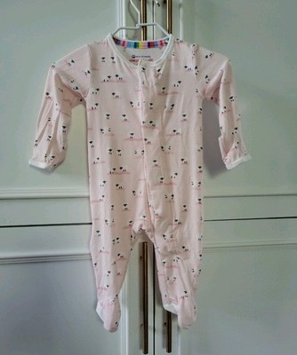 Magnetic Me Magnetic Eco-friendly Modal Footie Pink Sheep Print NEWBORN