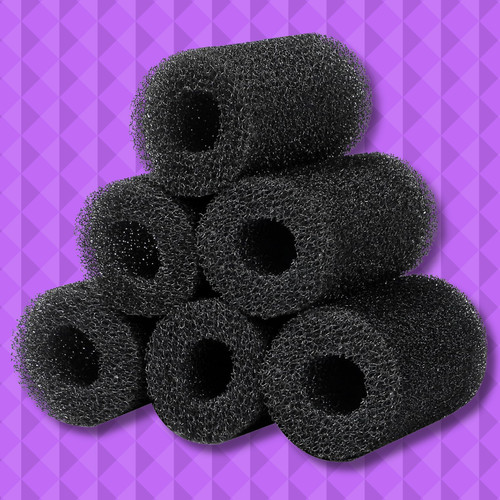 6-Pack Pre-Filter Sponge for Aquarium Shrimp Fry Fish Tank Filter 1” Intake, ...