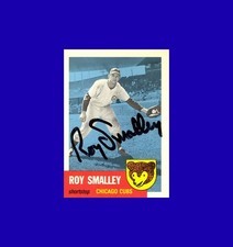 Roy Smalley 1991 Topps Archives 1953 Topps #297 - Cubs - Signed AUTO