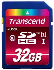 Transcend 32 GB Class 10/UHS-I SDHC TS32GSDHC10U1