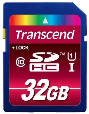 Transcend 32 GB Class 10/UHS-I SDHC (TS32GSDHC10U1)