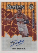 2019-20 Panini Mosaic Scripts Orange Prizm Troy Brown Jr #SC-TBJ Auto 06y2