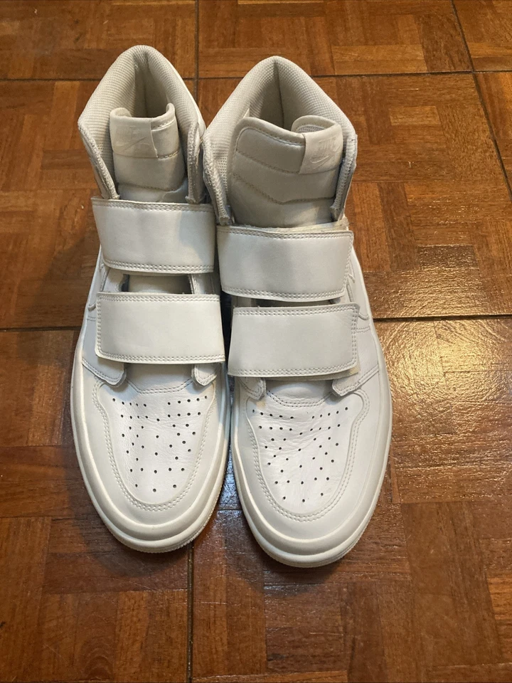 Talla 14 - Air Jordan 1 Retro Alta Doble Correa Summit Blanco Foto 2 de 4