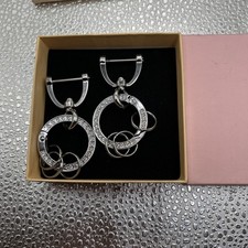 2 Sets Bling Crystal Car Keychain for Ladies Women Rhinestone Key