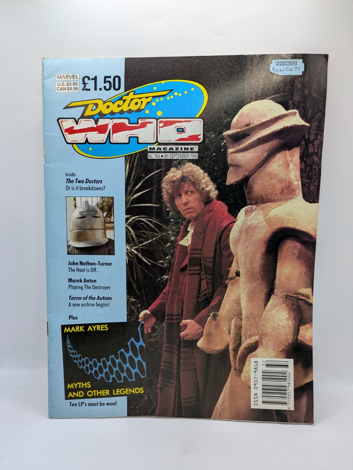 Doctor Who Magazine No 164 Sept 1990 Two Doctors Autons