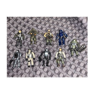 9 Mega Bloks Mini Figs Bundle 8 Call of Duty 1 Halo Mostly Good Condition