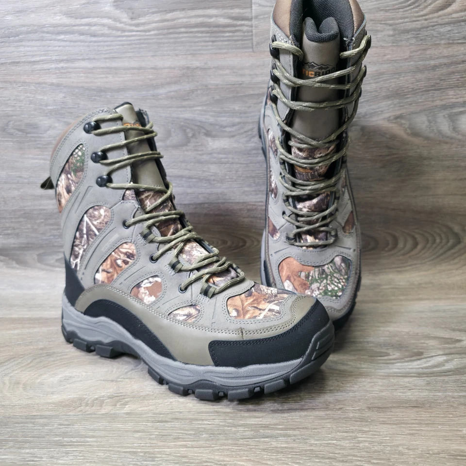 Rustic Ridge Boots Mens 12 Real Tree Camo Leather Fabric Upper Hunting Outdoor - Image 4 of 4