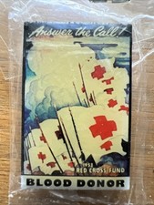 Red Cross Blood Donor Answer The Call Lapel Pin Reproduction