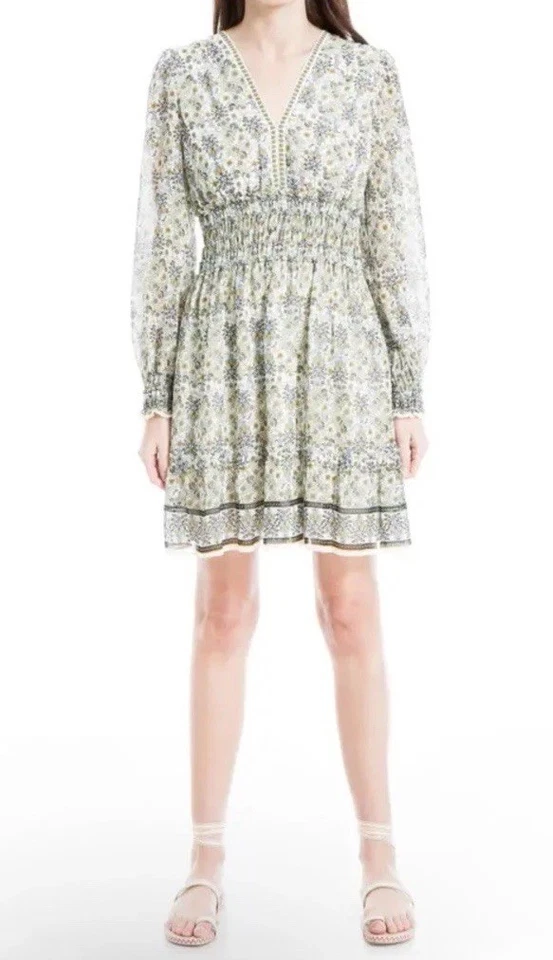 Vestido Max Studio Mujer Grande Colorido Geométrico Floral Cintura Ajustada Femenino Foto 2 de 4