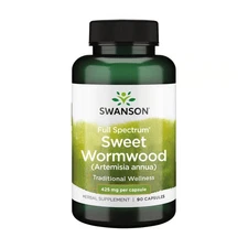 Swanson Sweet Wormwood Herbal Supplement with Artemisinin (90 Caps, 425mg Each)
