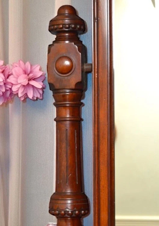 Antiguo tocador victoriano de caoba con espejo billows c1880 promoción Foto 3 de 4