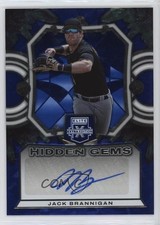 2023 Panini Elite Extra Edition Hidden Gems Blue Jack Brannigan Auto 1m49