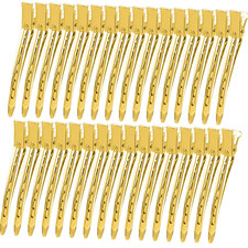 3.5 Inch Metal Duck Billed Clips with Holes - Alligator Curl Clips for Styling,