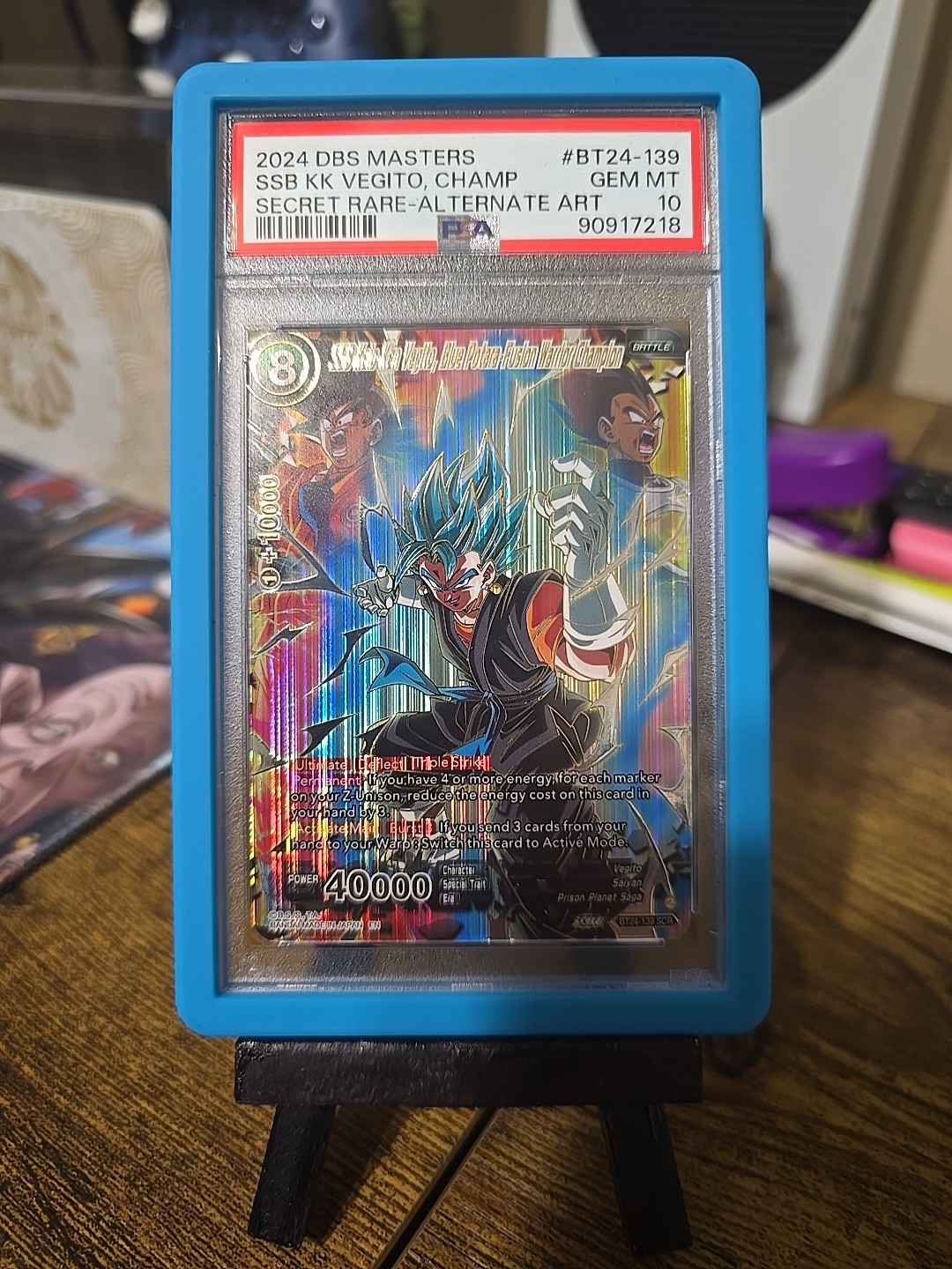 2024 DBS Masters SSB Kaio-Ken Vegito Blue Potara ALT SCR PSA 10