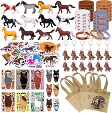 110Pcs Horse Party Favor Bags Toys Stickers for Birthday Celebration