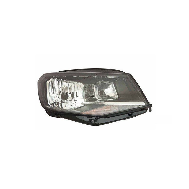 Phare avant droit H4 fond noir anti-jaunissement pour VW Caddy 4 de 2015-2020