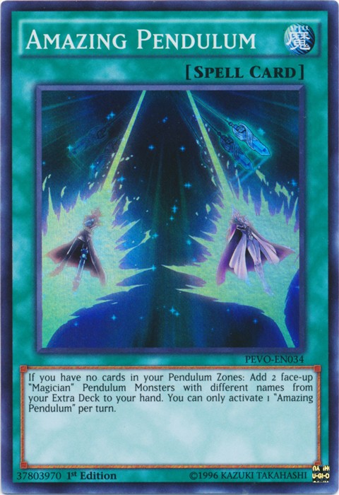 3 x Amazing Pendulum - PEVO-EN034 - Super Rare - 1st Edition Near Mint, English
