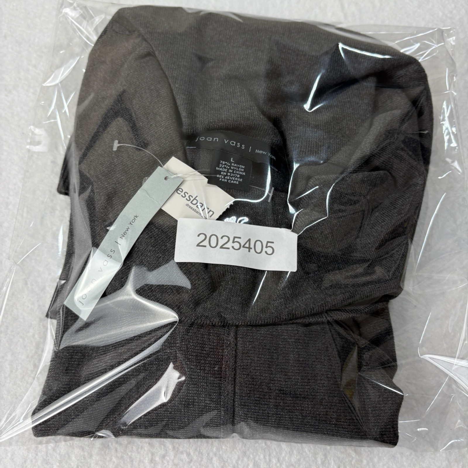 Joan Vass Tunic Top Women Lg L/S Cowl Neck Warm Simple Minimalist Capsule NEW