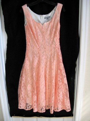 Vintage Peach Pink Machine Lace Dress - Size 14/ 16 - (see note) Danny & Nicole | eBay Vintage Peach Pink Machine Lace Dress - Size 14/ 16 - (see note) Danny & Nicole | eBay