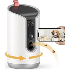 2K Pet Camera Treat Dispenser 360°View Dog Camera with PhoneApp5G&2.4GWiFi 2-Way