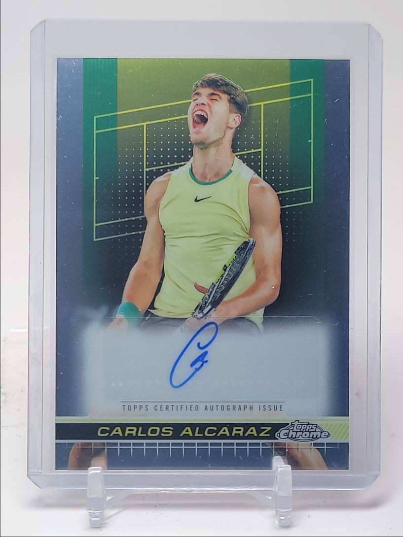 CARLOS ALCARAZ 2024 TOPPS CHROME AUTOGRAPH TENNIS BASE AUTO Q4841