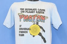 vtg 80s PHOTON UNIVERSAL STUDIOS TOUR ULTIMATE GAME LASER TAG t-shirt LARGE L