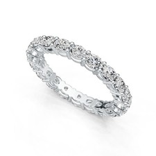Sterling Silver Semi Mount Ring Setting Oval OV 4X3mm Eternity Band Ring