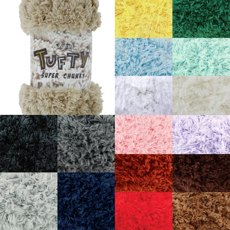 King Cole Tufty - Super Chunky Fleecy Yarn - 200g - 100% Polyester