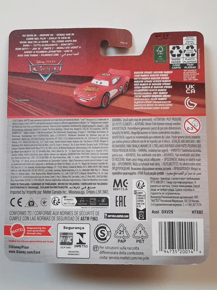 NUOVO CARS Disney Pixar RADIATOR SPRINGS SAETTA MCQUEEN Cars 2021 Mattel maclama - Immagine 2 di 4