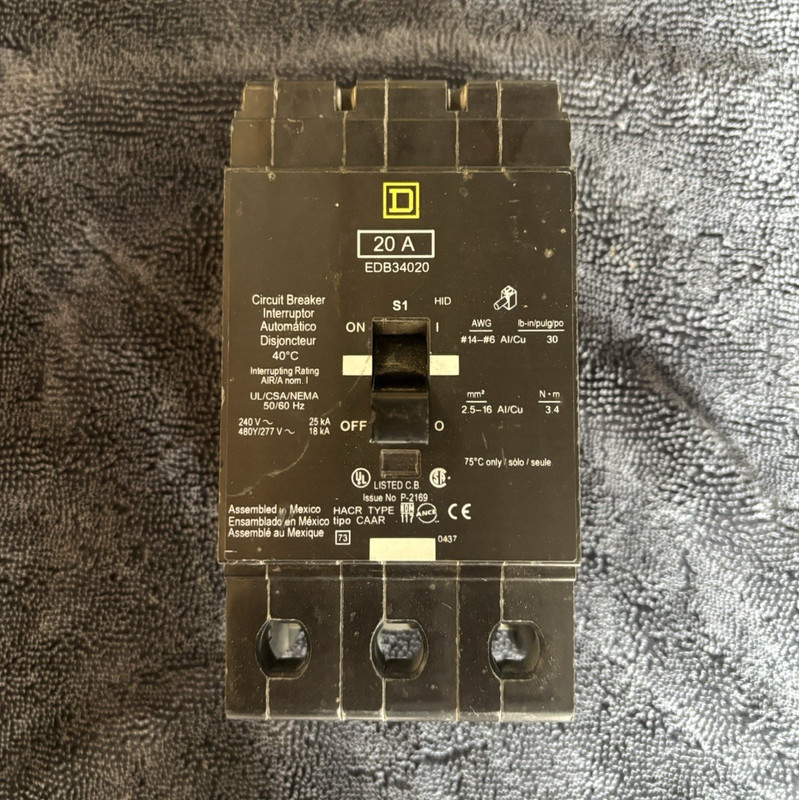 Square D 20A Bolt-On Breaker