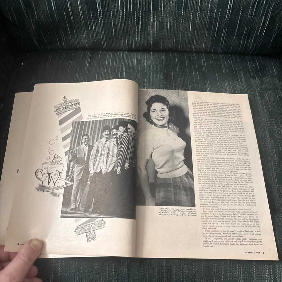 1956 Lawrence Welk Magazine Behind The Scenes Champagne Music Makers Foto 3 de 4